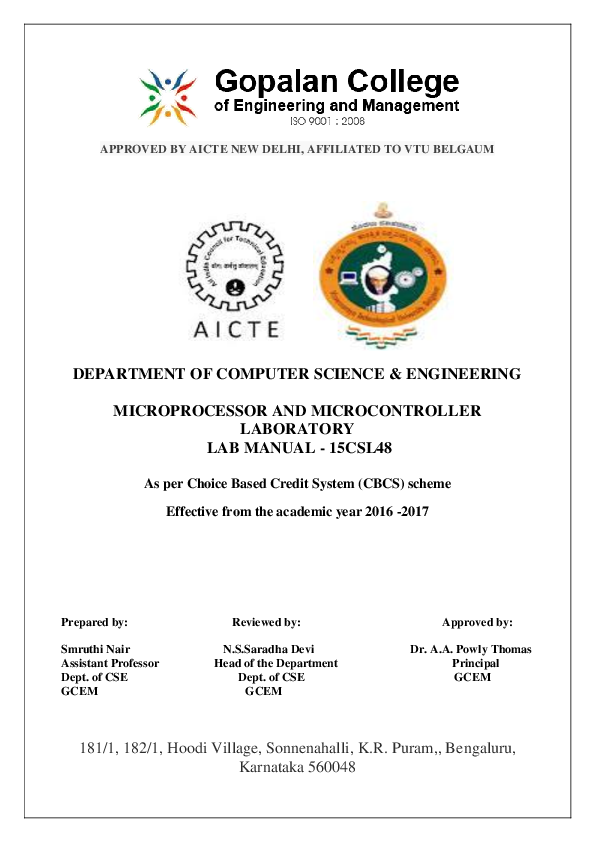 microprocessor and microcontroller lab manual for ece free download