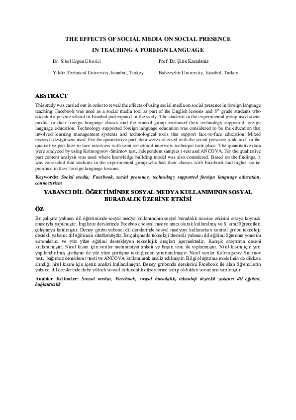  doc the effects of social media on social presence in teaching a