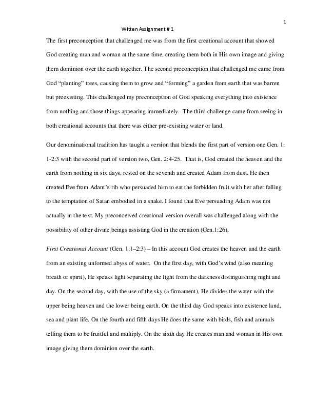 (DOC) Old Testament Paper Genesis, Preconceptions Challenged Joseph