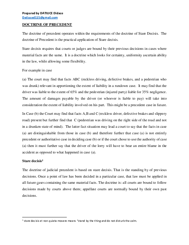 judicial precedent example