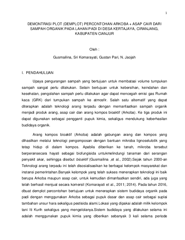 (DOC) DEMONTRASI PLOT (DEMPLOT) PERCONTOHAN ARKOBA + ASAP CAIR DARI ...