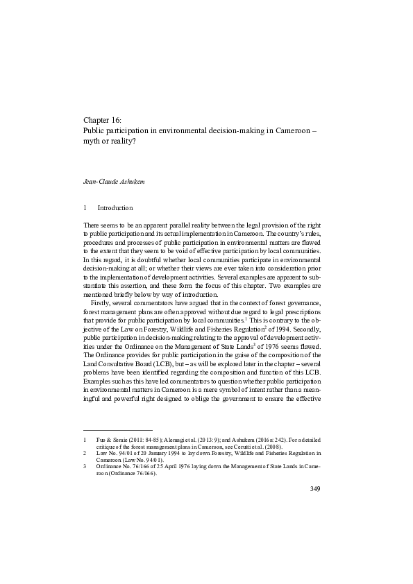 (PDF) 'Public participation in environmental decision-making in ...