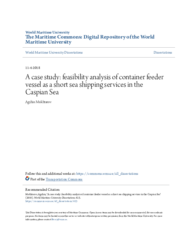 Pdf A Case Study Feasibility Analysis Of Container Feeder Vessel