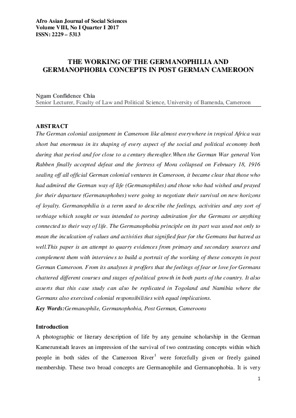 (PDF) THE WORKING OF THE GERMANOPHILIA AND GERMANOPHOBIA CONCEPTS IN ...