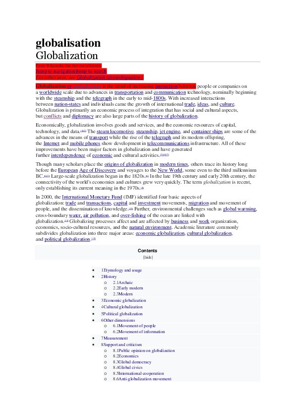 Globalization essay picture