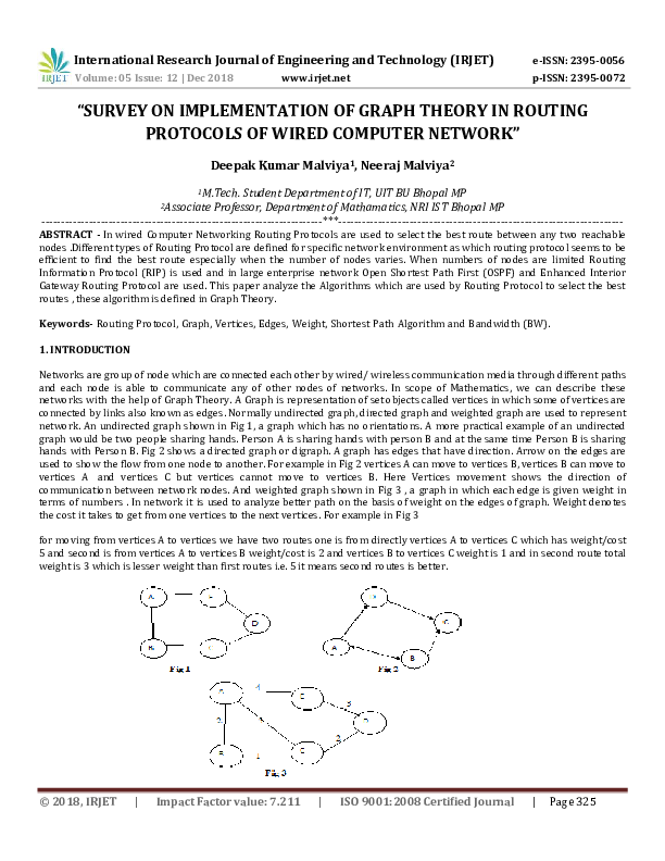 (PDF) IRJET-Survey on Implementation of Graph Theory in Routing ...