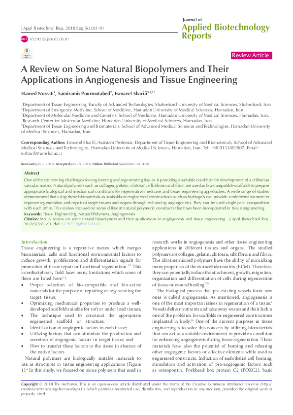 (PDF) A Review on some natural biopolymers and their applications in ...