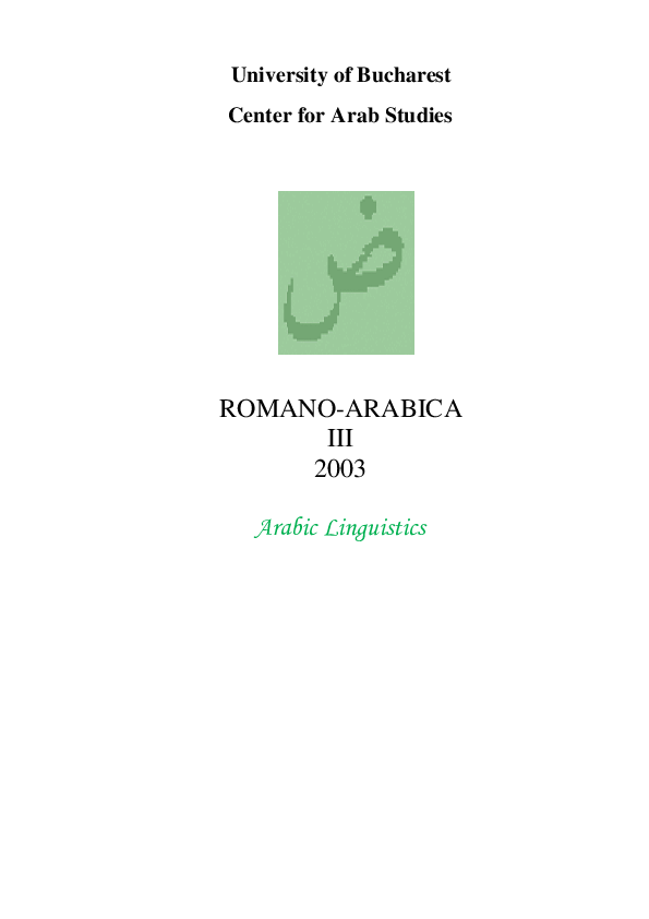 (PDF) Arabic pidgins and creoles from a comparative perspective