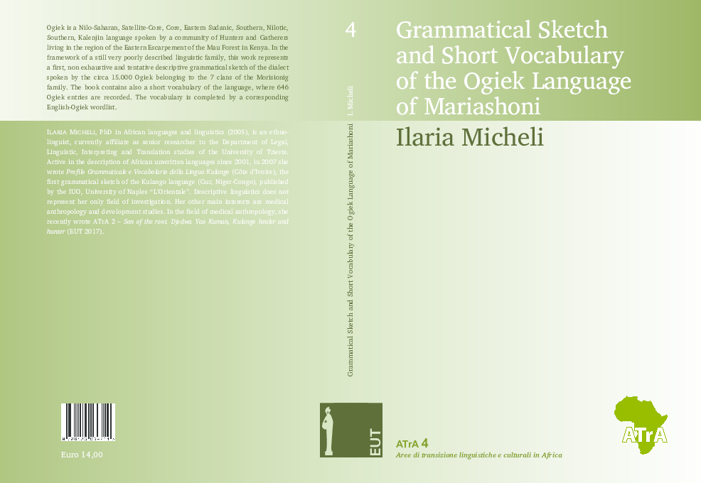 (PDF) Grammatical Sketch and Short Vocabulary of the Ogiek Language of