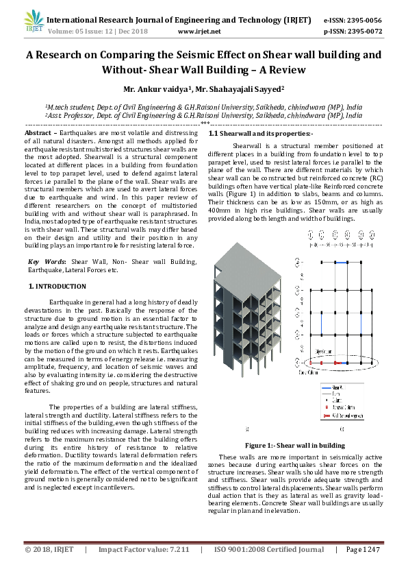 (PDF) IRJET- A Research on Comparing the Seismic Effect on Shear wall ...