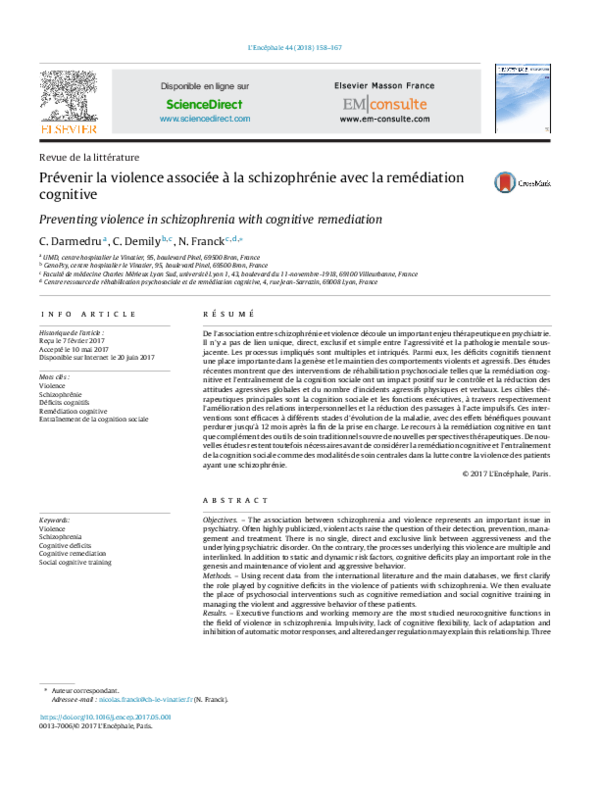 (PDF) ScienceDirect Revue de la littérature Prévenir la violence