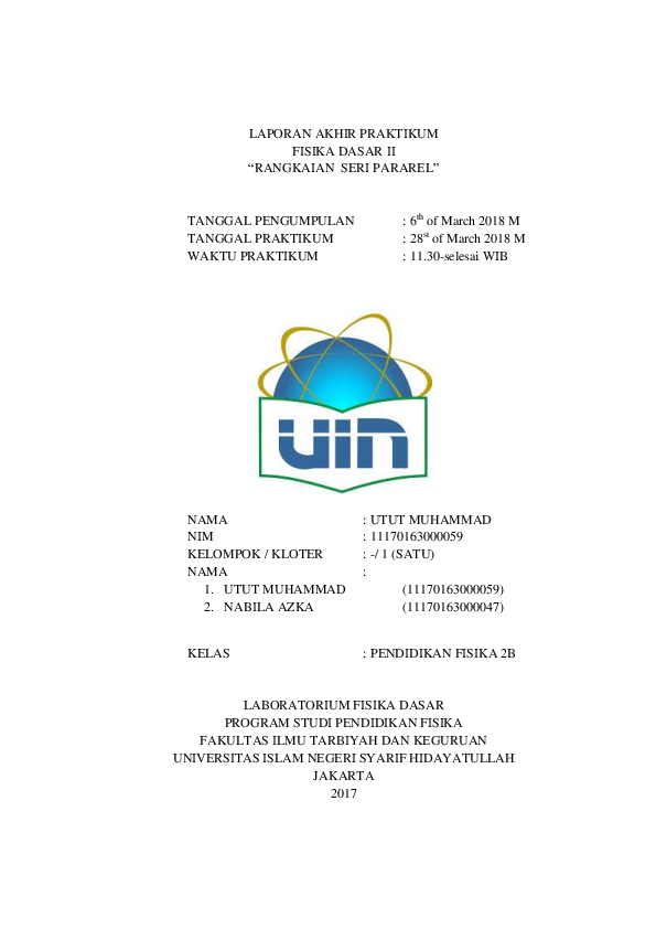 Pdf Rangkaian Seri Pararel