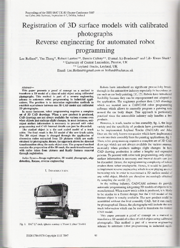 (PDF) Registration of 3D surface models with calibrated photographs ...