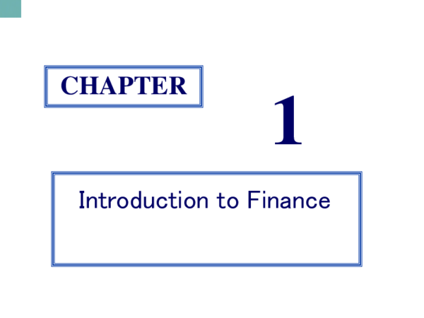 (PPT) Introduction to Finance