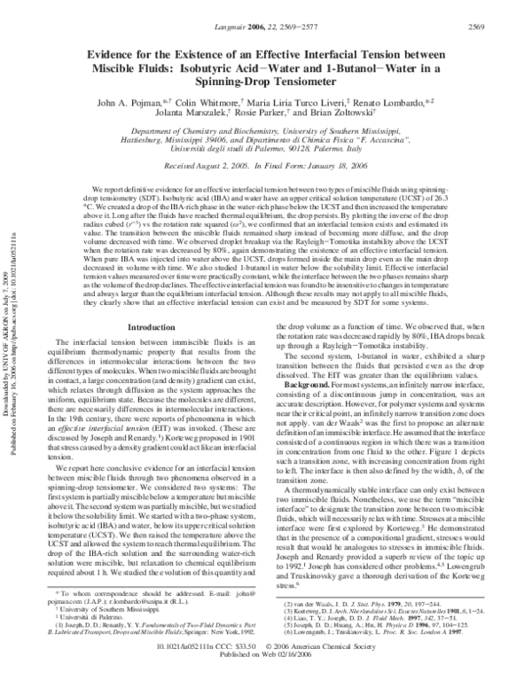 (PDF) EFFECTIVE INTERFACIAL TENSION DRIVEN CONVECTION A PLANNED