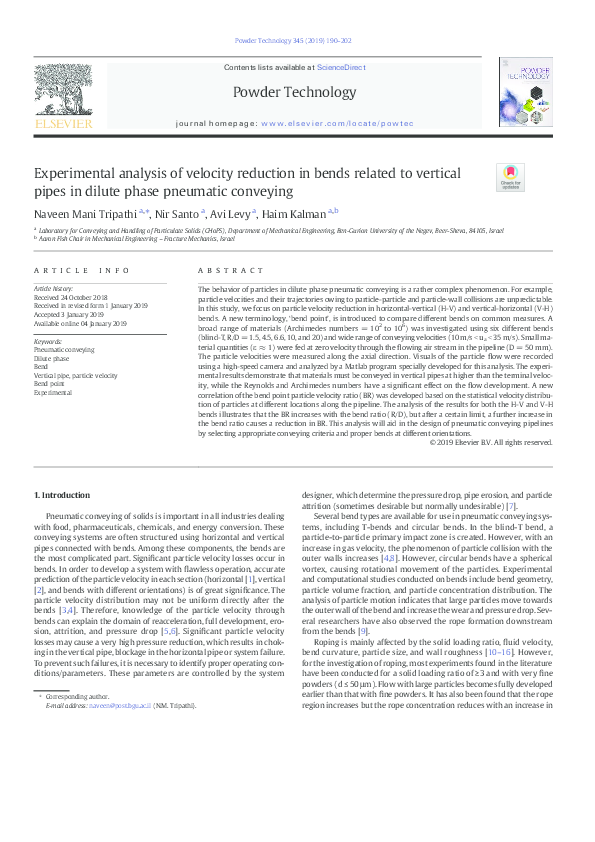 (PDF) Experimental analysis of velocity reduction in bends related to ...