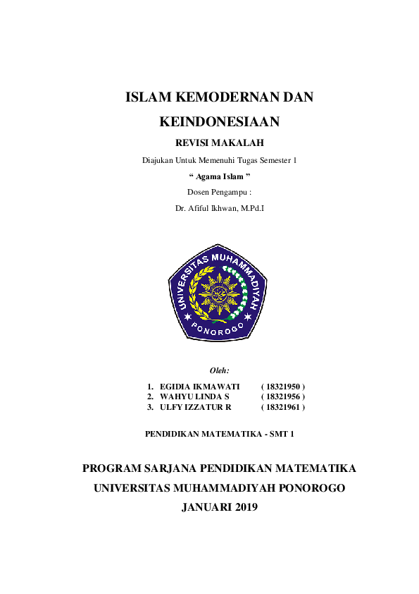 Doc Agama Islam Kelompok 8 Revisi Docx Egidia Ikma11 Academia Edu