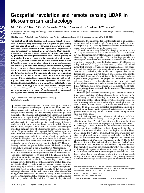 (PDF) Geospatial revolution and remote sensing LiDAR in Mesoamerican ...
