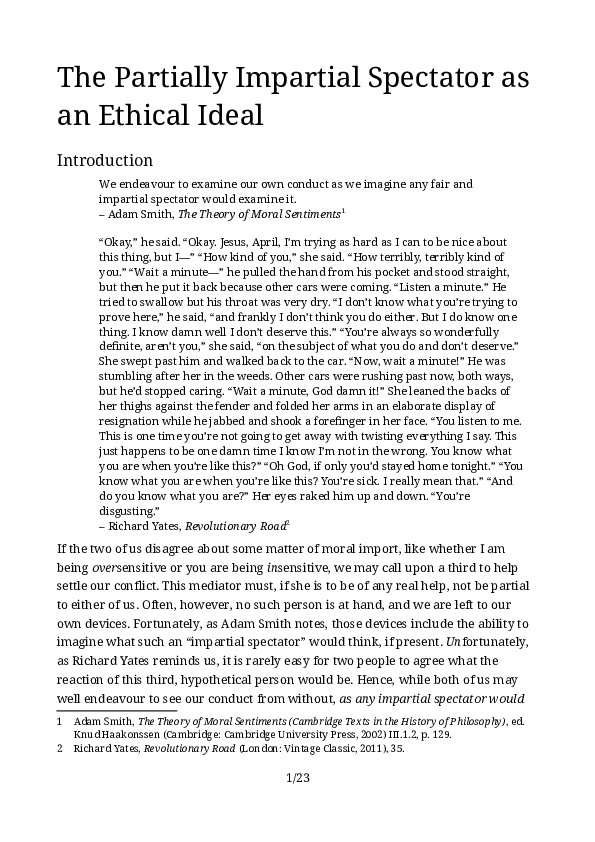 The impartial spectator adam smith image