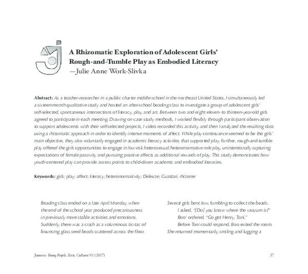 (PDF) A Rhizomatic Exploration of Adolescent Girls’ Rough-and-Tumble ...