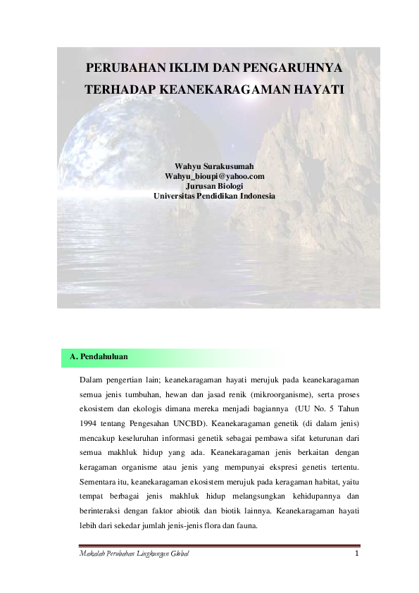 Mengapa Pemanasan Global Dapat Menyebabkan Kepunahan