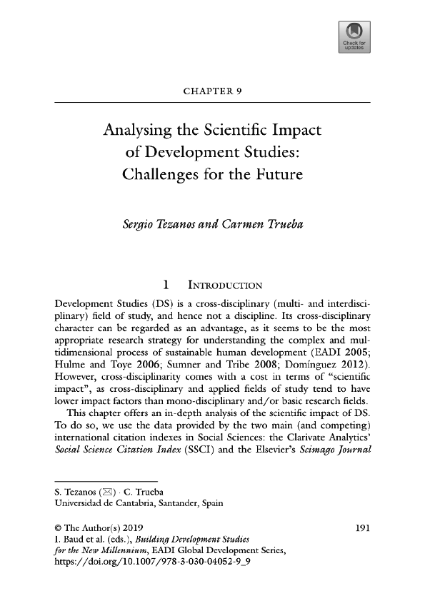 (PDF) Impact of Development Studies on Research Quality