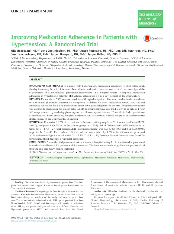Medication adherence and health outcomes image