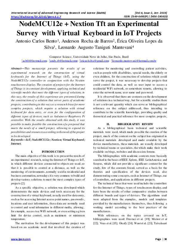 (PDF) NodeMCU12e + Nextion Tft an Experimental Survey with Virtual ...