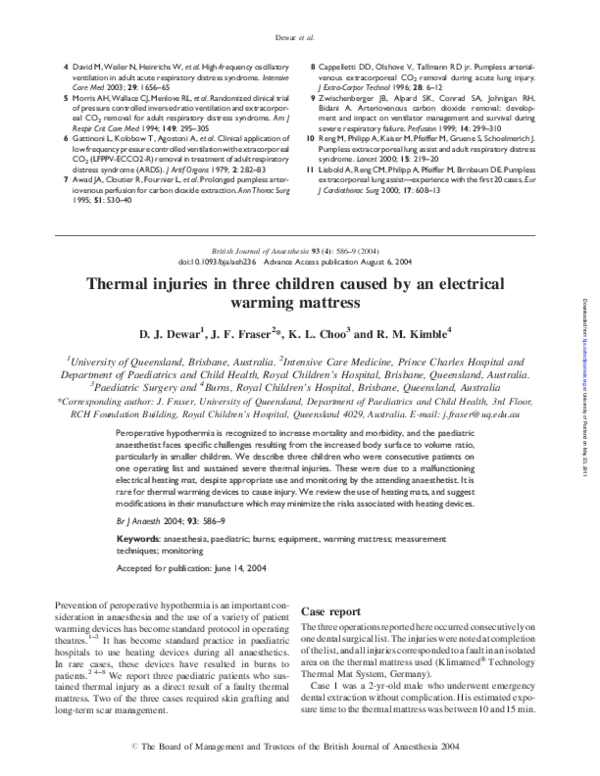 (PDF) Thermal injuries in three children caused by an electrical ...