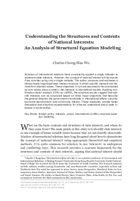(PDF) Understanding the Structures and Contents of National Interests ...