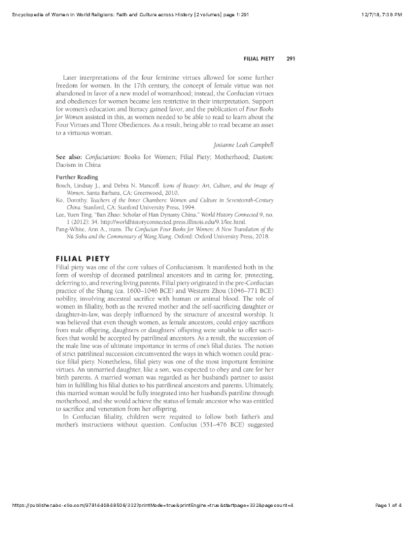 An example of filial piety image