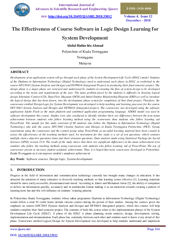 (PDF) The Effectiveness of Course Software in Logic Design Learning for ...