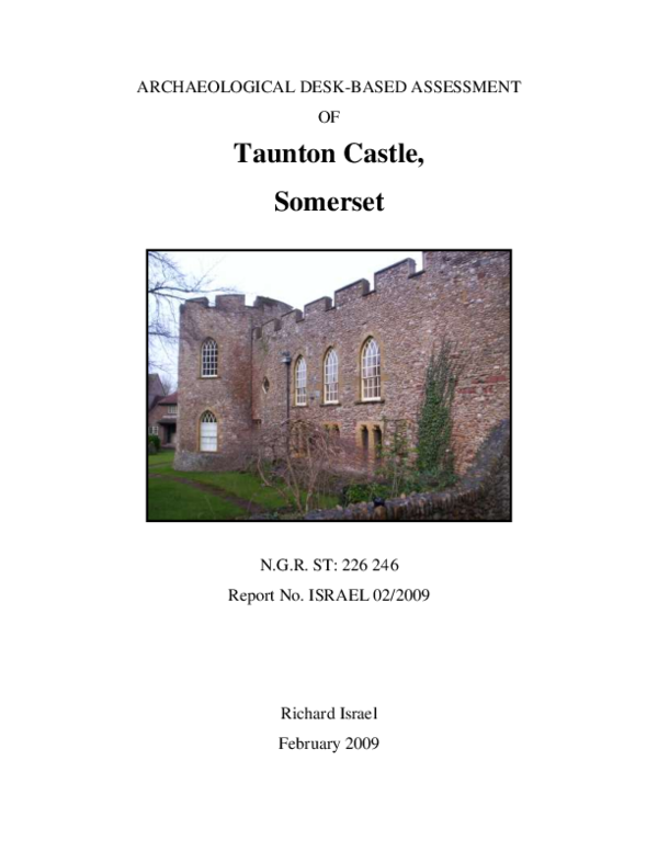 (PDF) Taunton Castle Desk-Based Assessment 2009