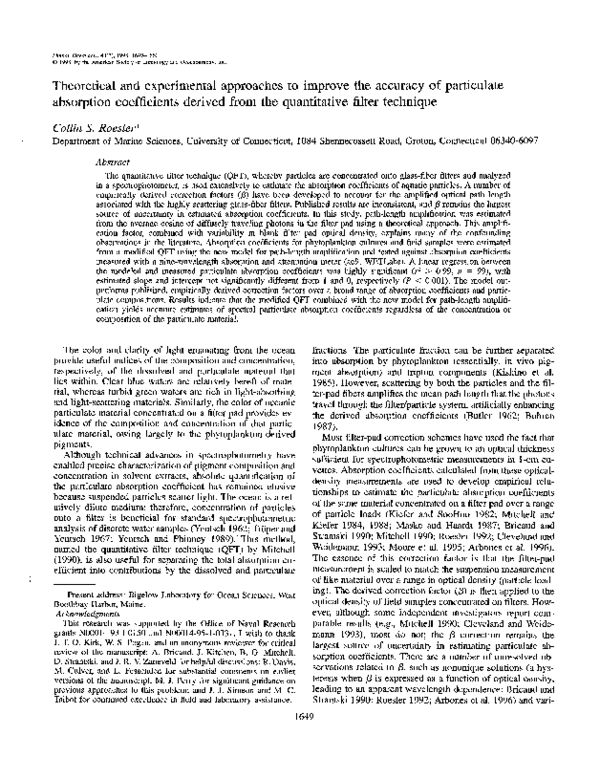 (PDF) Roesler_1998_LimnolOceanogr_TheoreticalExperimentalPartAbs.pdf