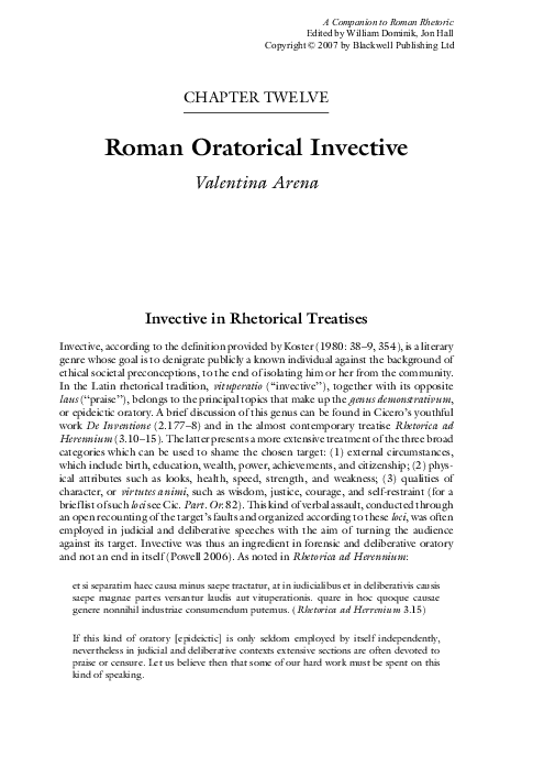 Example of invective in literature picture