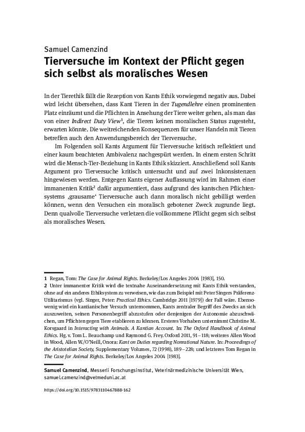 Essay tierversuche picture