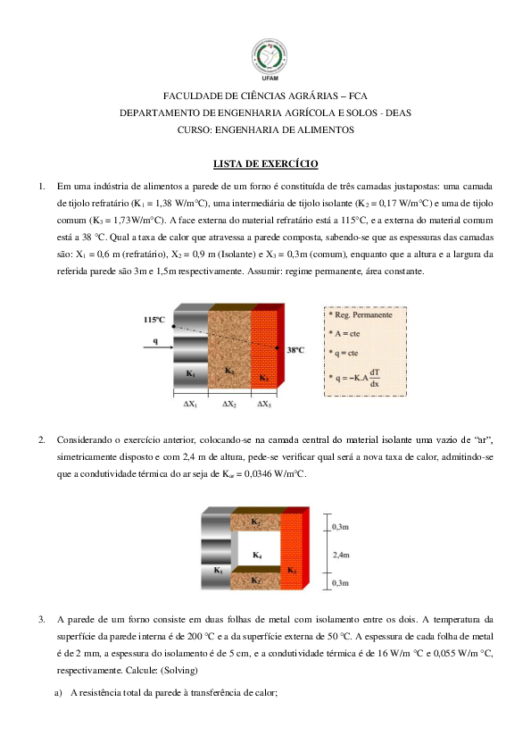 Doc Exercicio Conducao Parede Composta Anderson Pereira Academia Edu
