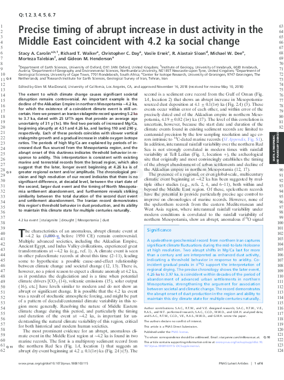(PDF) Precise timing of abrupt increase in dust activity in the Middle ...