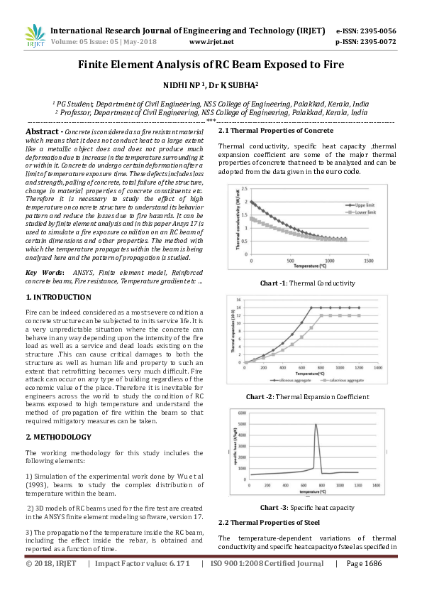 (PDF) IRJET- Finite Element Analysis of RC Beam Exposed to Fire