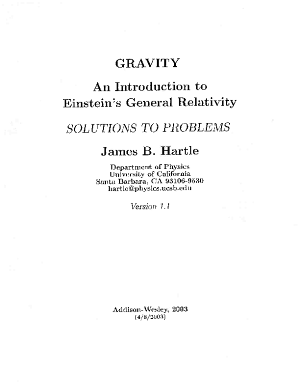 PDF) James B. Hartle - Gravity_ An Introduction to