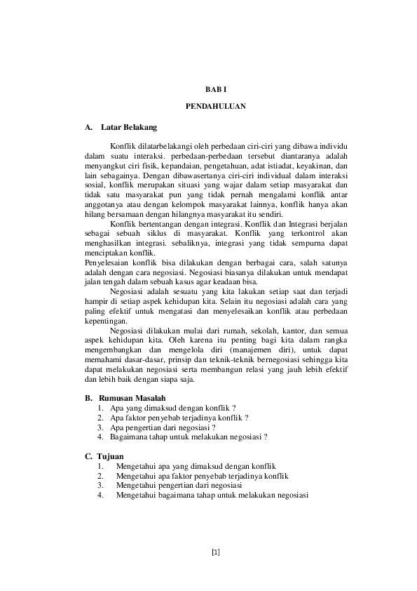 Doc Konflik Dan Negosiasi Yopi Ofiza Academia Edu