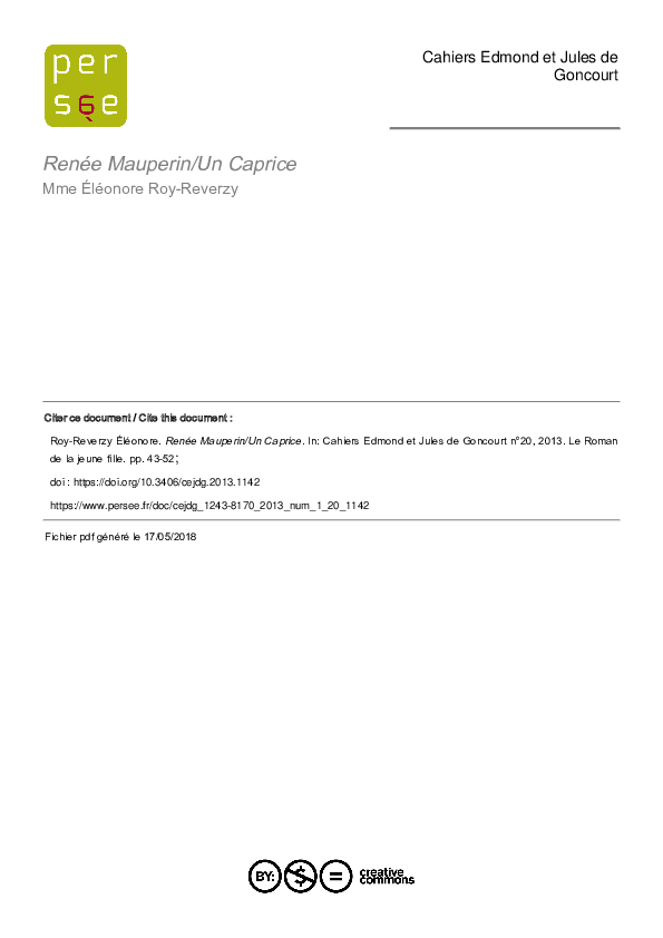 Renee mauperin critical essays 04 image