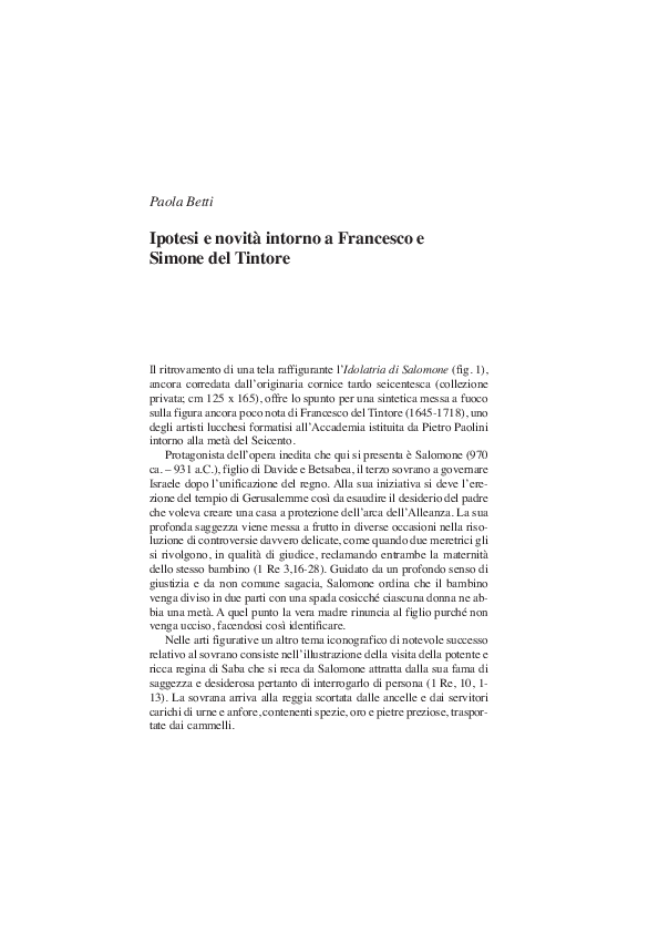 (PDF) Ipotesi e novità intorno a Francesco e Simone del Tintore
