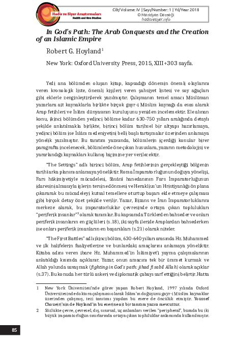 (PDF) In God's Path: The Arab Conquests and the Creation of an Islamic ...