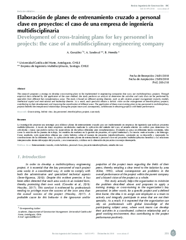 (PDF) Development of cross-training plans for key personnel in projects ...