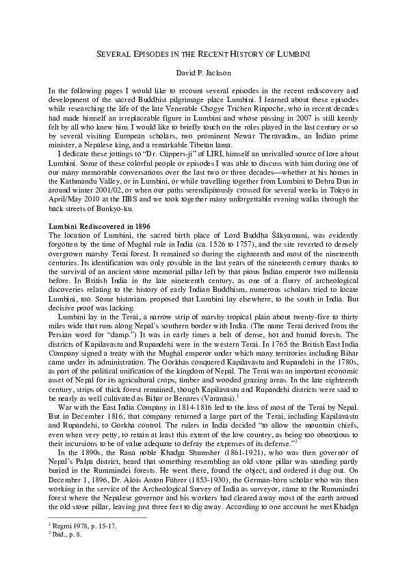 Facts about lumbini image