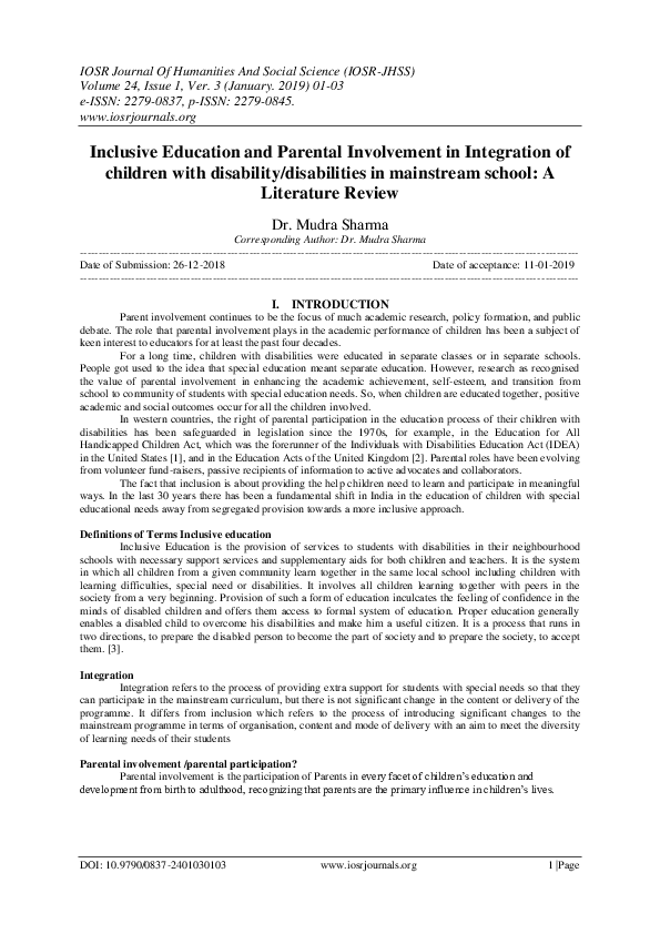 Define parental involvement in education image