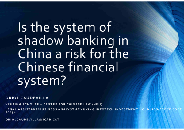 (PDF) PPT Is the System of Shadow Banking in China a risk for the ...