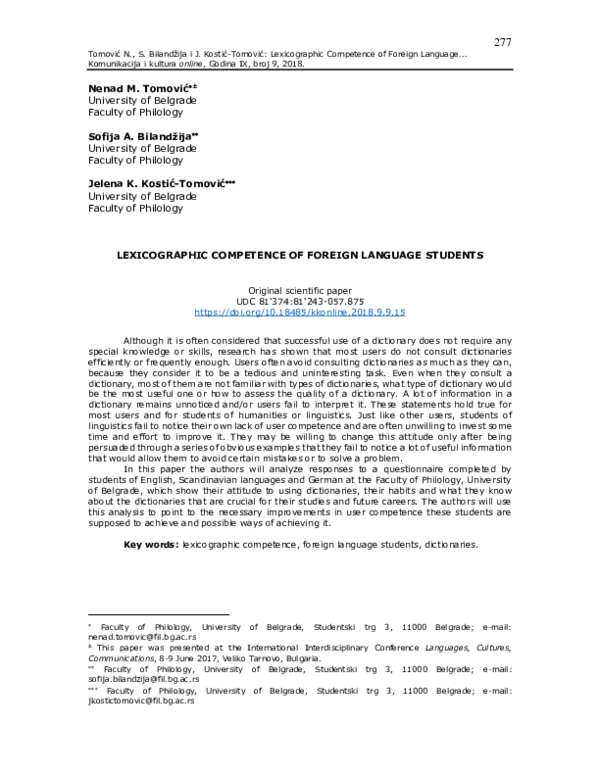 (PDF) Lexicographic competence of foreign language students.pdf