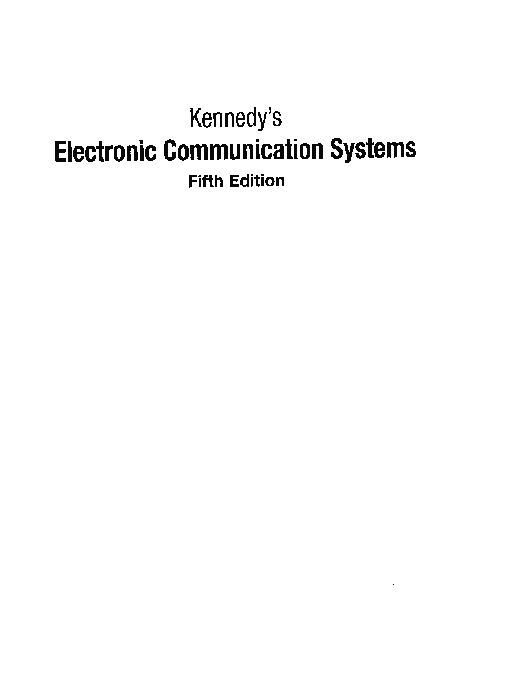 (PDF) ELECTRONIC COMMUNICATION SYSTEM BY KENNEDY chetan mishra Academia.edu